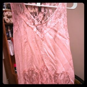 Pink lace top!